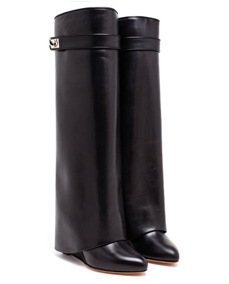 givenchy leather knee wedge boots replica|givenchy lock boots dupe.